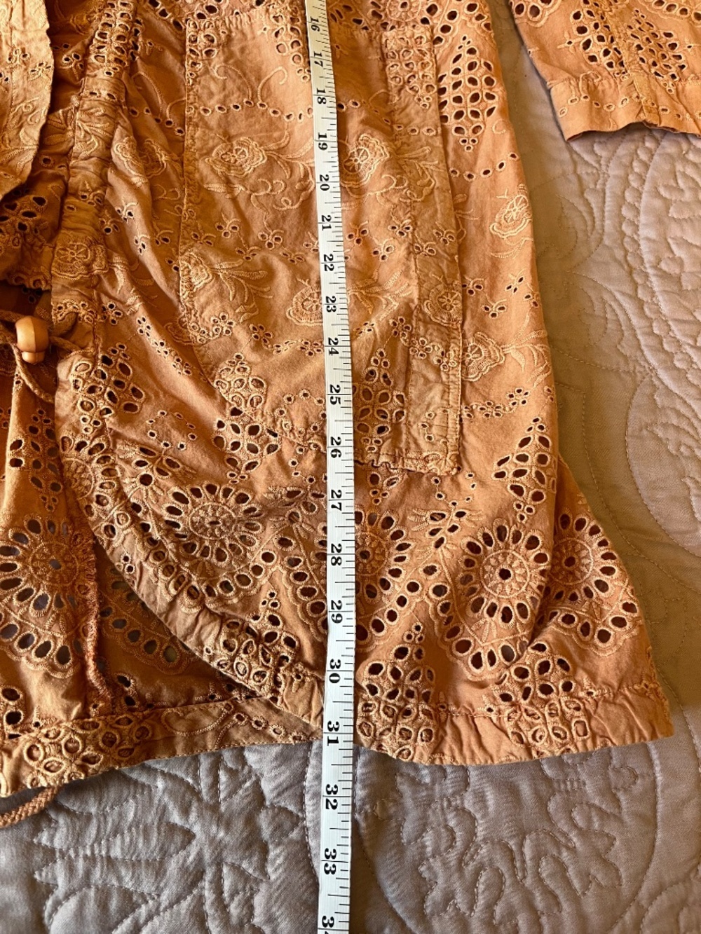 *Sundance* Moonlight Terracotta Eyelet Jacket Size Petite Medium *NWOT* - Picture 7 of 10